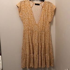 Tiered ruffle mini dress